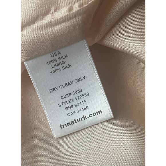 Trina Turk Blue Silk Agate Caspian Swirl Wave Dress - Picture 8 of 8